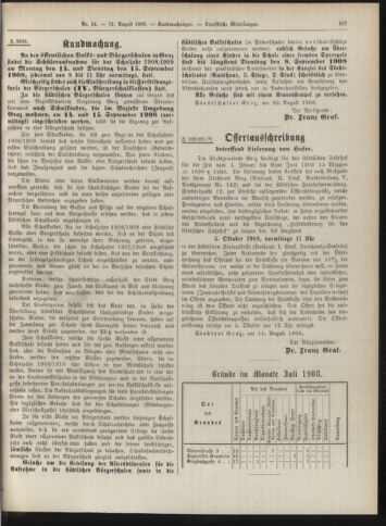 Amtsblatt der landesfürstlichen Hauptstadt Graz 19080831 Seite: 7