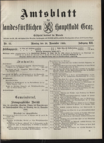 Amtsblatt der landesfürstlichen Hauptstadt Graz