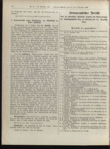 Amtsblatt der landesfürstlichen Hauptstadt Graz 19081231 Seite: 20