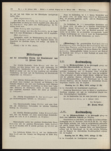 Amtsblatt der landesfürstlichen Hauptstadt Graz 19090220 Seite: 22