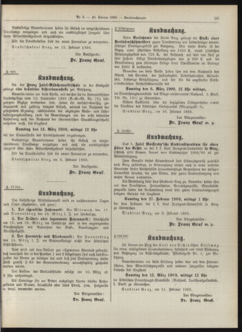 Amtsblatt der landesfürstlichen Hauptstadt Graz 19090220 Seite: 23