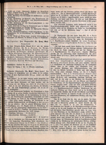 Amtsblatt der landesfürstlichen Hauptstadt Graz 19090320 Seite: 23