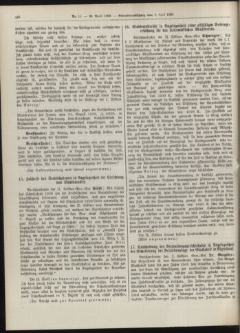 Amtsblatt der landesfürstlichen Hauptstadt Graz 19090420 Seite: 14