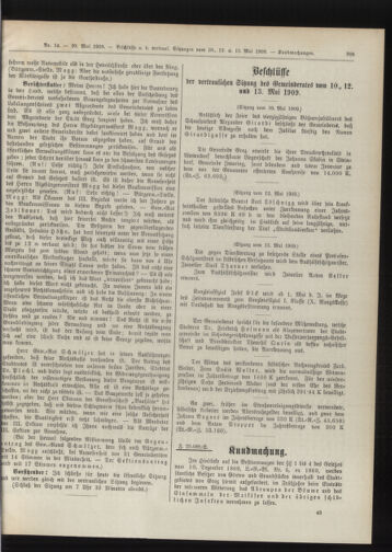 Amtsblatt der landesfürstlichen Hauptstadt Graz 19090520 Seite: 17