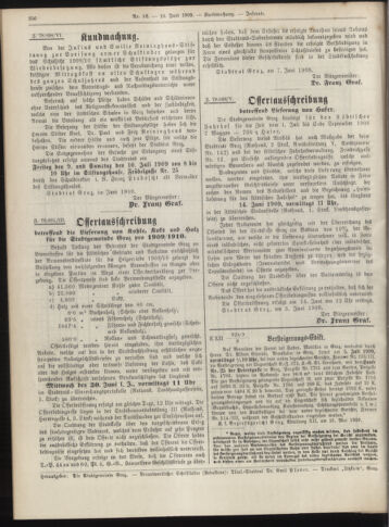 Amtsblatt der landesfürstlichen Hauptstadt Graz 19090610 Seite: 12