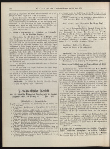 Amtsblatt der landesfürstlichen Hauptstadt Graz 19090620 Seite: 22