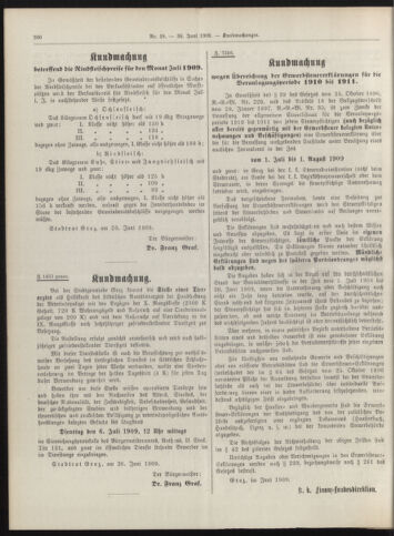 Amtsblatt der landesfürstlichen Hauptstadt Graz 19090630 Seite: 6