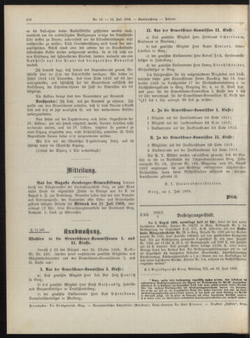 Amtsblatt der landesfürstlichen Hauptstadt Graz 19090710 Seite: 24