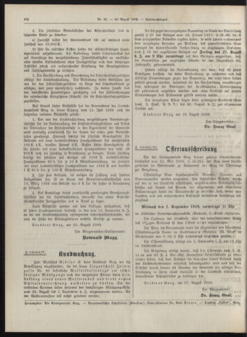 Amtsblatt der landesfürstlichen Hauptstadt Graz 19090820 Seite: 18