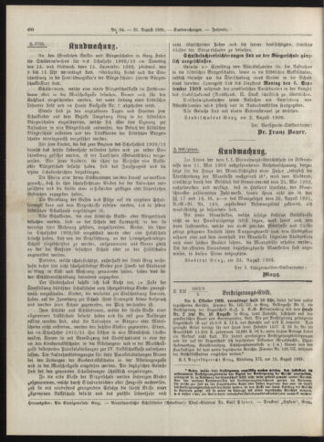 Amtsblatt der landesfürstlichen Hauptstadt Graz 19090831 Seite: 8