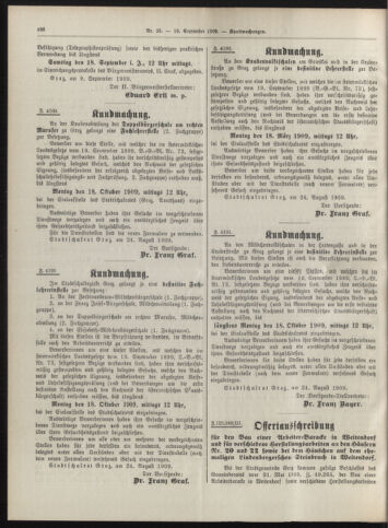 Amtsblatt der landesfürstlichen Hauptstadt Graz 19090910 Seite: 6