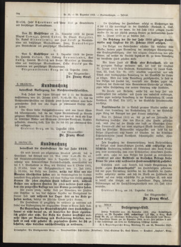 Amtsblatt der landesfürstlichen Hauptstadt Graz 19091220 Seite: 24