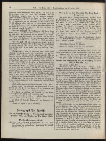 Amtsblatt der landesfürstlichen Hauptstadt Graz 19100131 Seite: 14