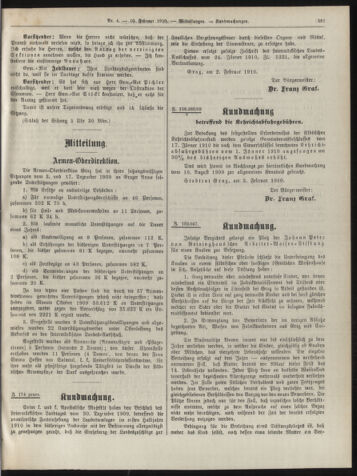 Amtsblatt der landesfürstlichen Hauptstadt Graz 19100210 Seite: 29