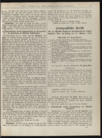 Amtsblatt der landesfürstlichen Hauptstadt Graz 19100220 Seite: 19