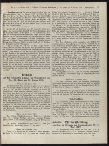 Amtsblatt der landesfürstlichen Hauptstadt Graz 19100220 Seite: 25