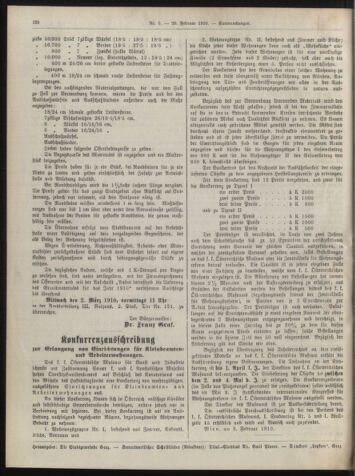 Amtsblatt der landesfürstlichen Hauptstadt Graz 19100220 Seite: 26