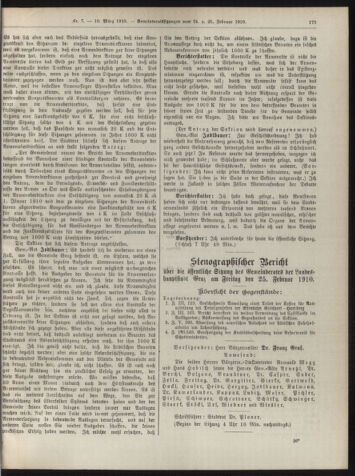 Amtsblatt der landesfürstlichen Hauptstadt Graz 19100310 Seite: 19