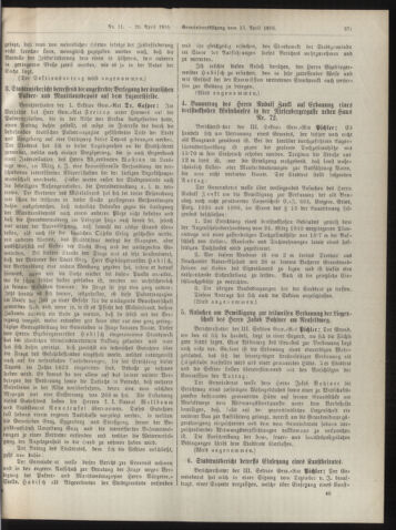 Amtsblatt der landesfürstlichen Hauptstadt Graz 19100420 Seite: 25