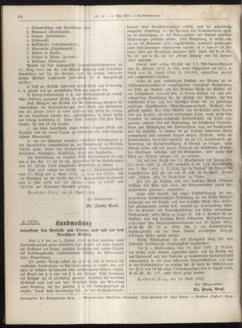 Amtsblatt der landesfürstlichen Hauptstadt Graz 19100510 Seite: 28