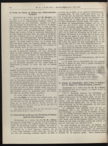 Amtsblatt der landesfürstlichen Hauptstadt Graz 19100520 Seite: 14