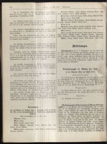 Amtsblatt der landesfürstlichen Hauptstadt Graz 19100520 Seite: 20