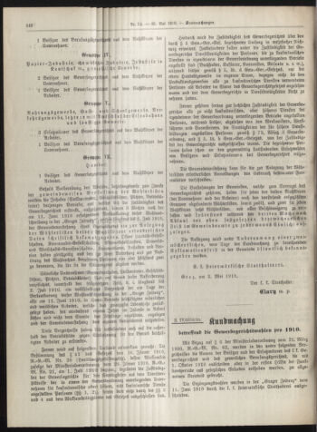 Amtsblatt der landesfürstlichen Hauptstadt Graz 19100531 Seite: 8