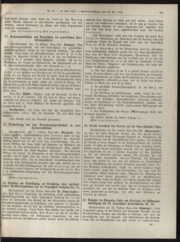 Amtsblatt der landesfürstlichen Hauptstadt Graz 19100610 Seite: 19