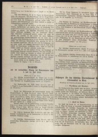 Amtsblatt der landesfürstlichen Hauptstadt Graz 19100731 Seite: 18