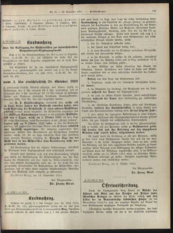 Amtsblatt der landesfürstlichen Hauptstadt Graz 19100930 Seite: 29