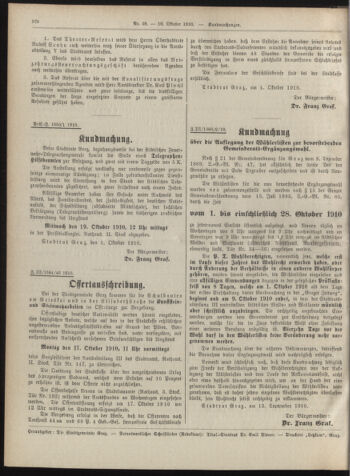 Amtsblatt der landesfürstlichen Hauptstadt Graz 19101010 Seite: 16