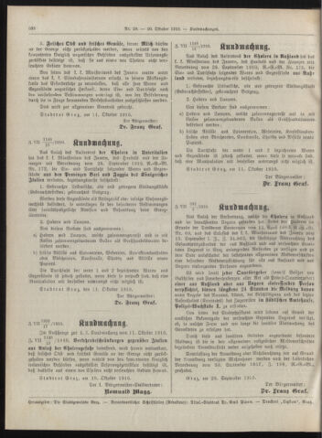 Amtsblatt der landesfürstlichen Hauptstadt Graz 19101020 Seite: 20