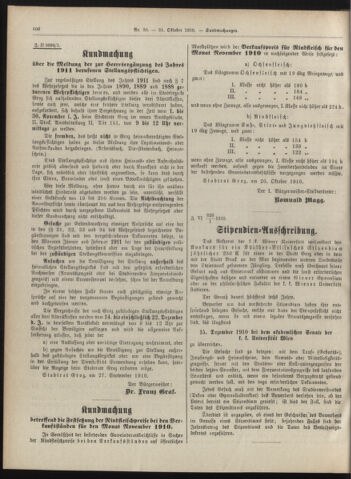 Amtsblatt der landesfürstlichen Hauptstadt Graz 19101031 Seite: 8