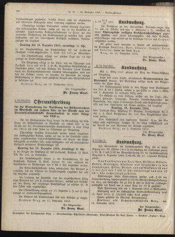 Amtsblatt der landesfürstlichen Hauptstadt Graz 19101120 Seite: 32