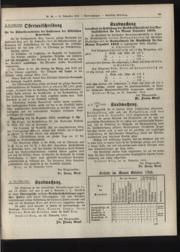 Amtsblatt der landesfürstlichen Hauptstadt Graz 19101130 Seite: 11