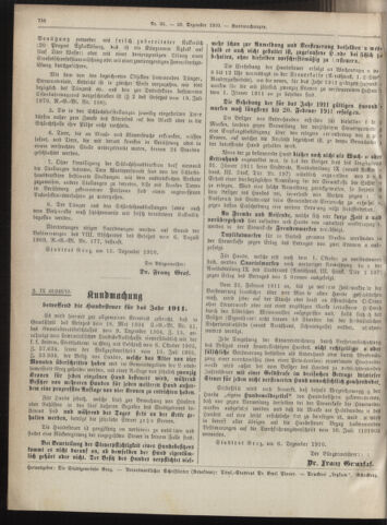 Amtsblatt der landesfürstlichen Hauptstadt Graz 19101220 Seite: 22