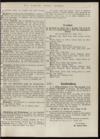 Amtsblatt der landesfürstlichen Hauptstadt Graz 19110120 Seite: 21