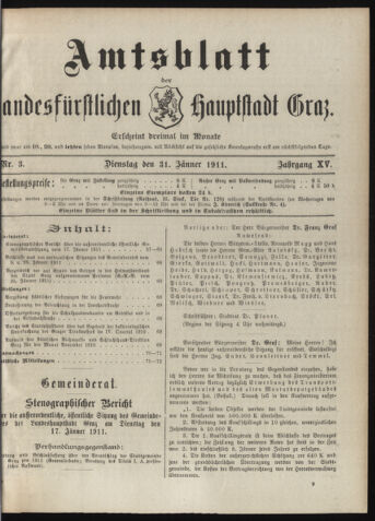 Amtsblatt der landesfürstlichen Hauptstadt Graz