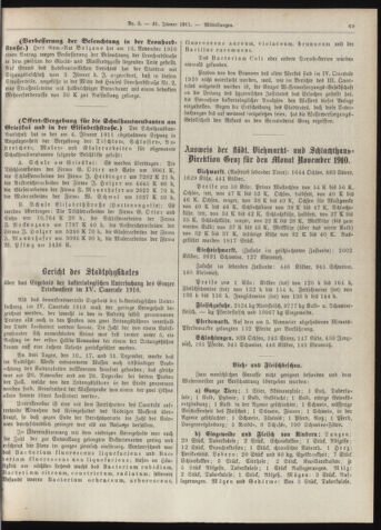 Amtsblatt der landesfürstlichen Hauptstadt Graz 19110131 Seite: 13