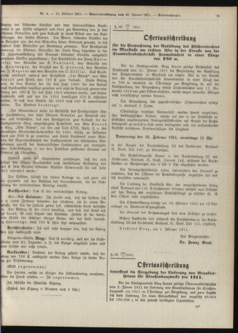 Amtsblatt der landesfürstlichen Hauptstadt Graz 19110210 Seite: 27