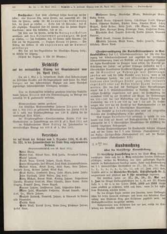 Amtsblatt der landesfürstlichen Hauptstadt Graz 19110430 Seite: 14