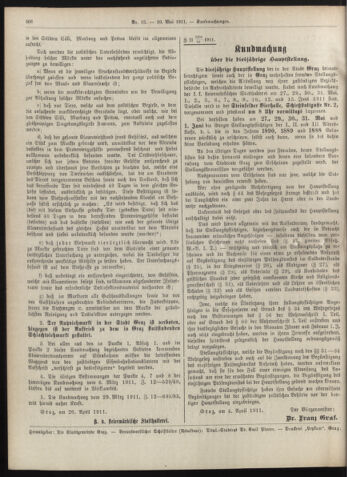 Amtsblatt der landesfürstlichen Hauptstadt Graz 19110510 Seite: 8