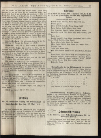 Amtsblatt der landesfürstlichen Hauptstadt Graz 19110520 Seite: 23