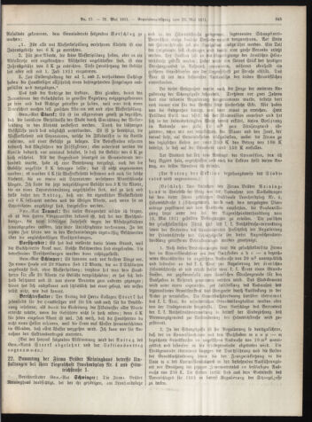 Amtsblatt der landesfürstlichen Hauptstadt Graz 19110531 Seite: 15