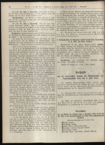 Amtsblatt der landesfürstlichen Hauptstadt Graz 19110710 Seite: 18