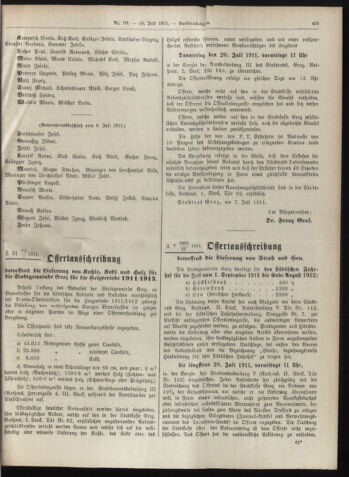 Amtsblatt der landesfürstlichen Hauptstadt Graz 19110710 Seite: 19