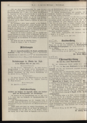 Amtsblatt der landesfürstlichen Hauptstadt Graz 19110731 Seite: 20