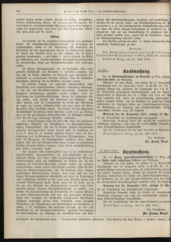 Amtsblatt der landesfürstlichen Hauptstadt Graz 19110820 Seite: 12