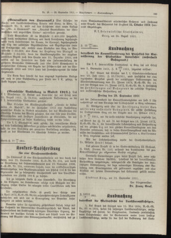 Amtsblatt der landesfürstlichen Hauptstadt Graz 19110920 Seite: 7