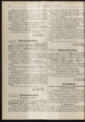 Amtsblatt der landesfürstlichen Hauptstadt Graz 19111031 Seite: 18